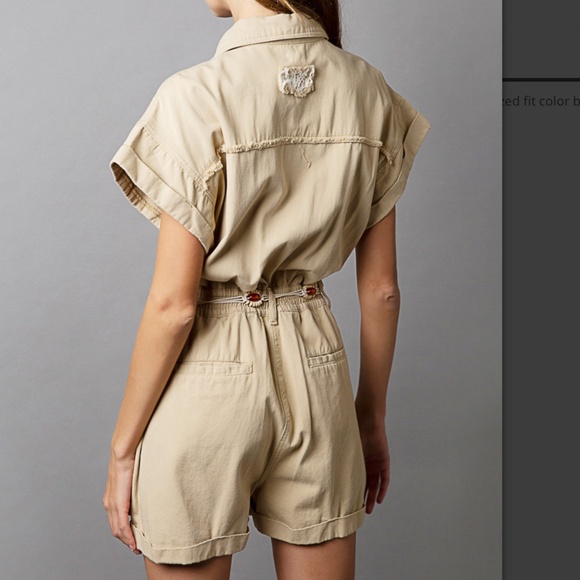 POL Tan Button-Up Jumpsuit - Picture 3 of 5